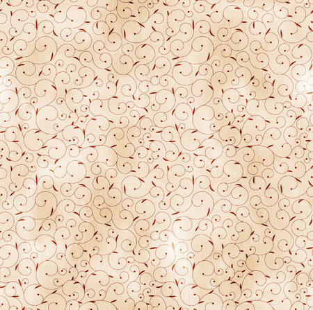 Seamless pattern with abstract ethnic ornament on old paper texture.の写真素材