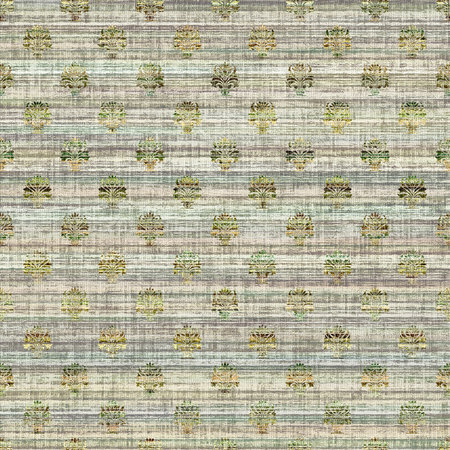Seamless pattern with abstract ethnic ornament on old paper texture.の写真素材