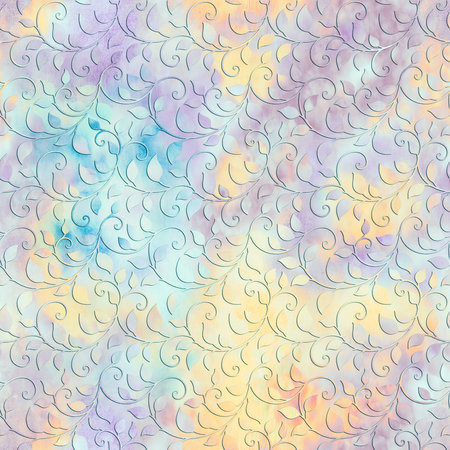 Seamless pattern with abstract ethnic ornament on old paper texture.の写真素材