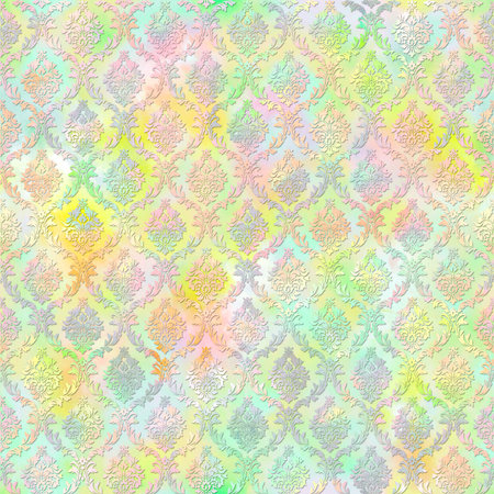 Seamless pattern with abstract ethnic ornament on old paper texture.の写真素材