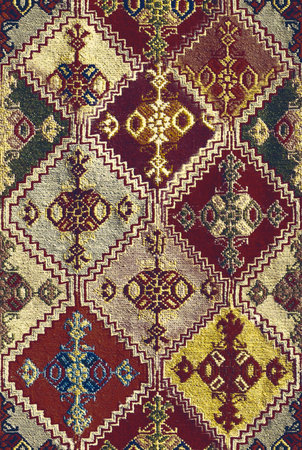 Seamless pattern with abstract ethnic ornament on old paper texture.の写真素材