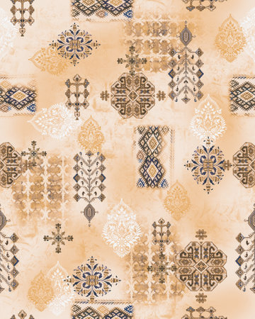 Seamless background pattern. Imitation of a textile pattern.の写真素材