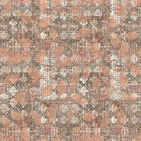 Seamless background pattern. Imitation of a textile pattern.の写真素材
