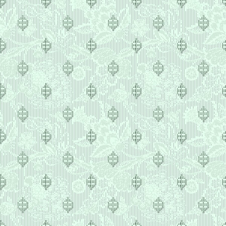 Seamless lace pattern with flowers and hearts on a light backgroundの写真素材