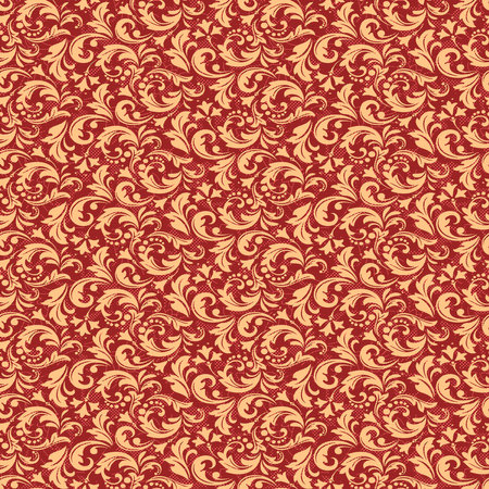 Damask seamless pattern.  For easy making seamless pattern just drag all group into swatches bar, and use it for filling any contoursの写真素材