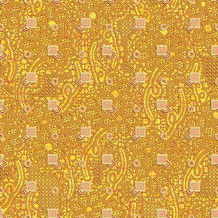 Seamless background pattern. Traditional Asian paisley pattern.の写真素材