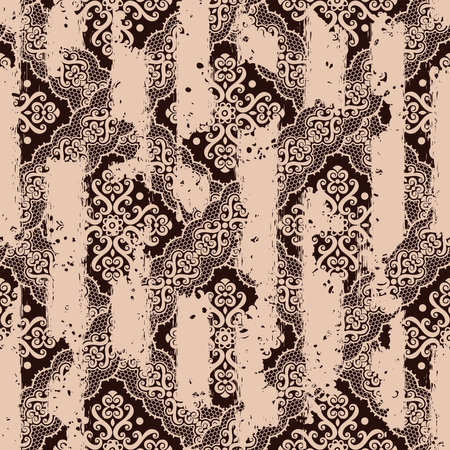 Seamless background pattern. Abstract ornamental pattern. Vintage patternの写真素材
