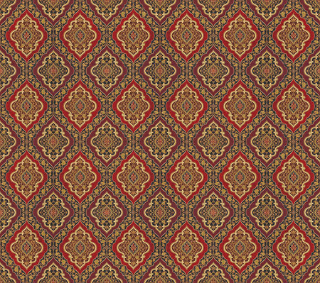 Seamless pattern based on traditional Asian elements Paisley. Colorful background.の写真素材