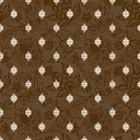 Seamless background pattern. Embroidery on fabric.の写真素材