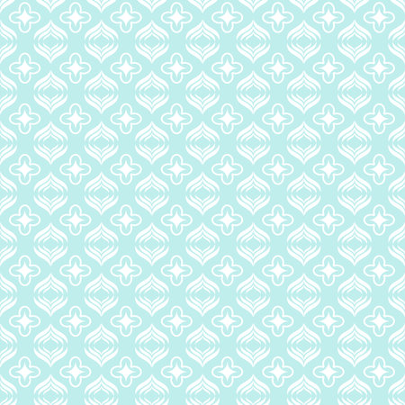 Seamless vector background. Modern geometric pattern. Light blue and white ornamentの写真素材