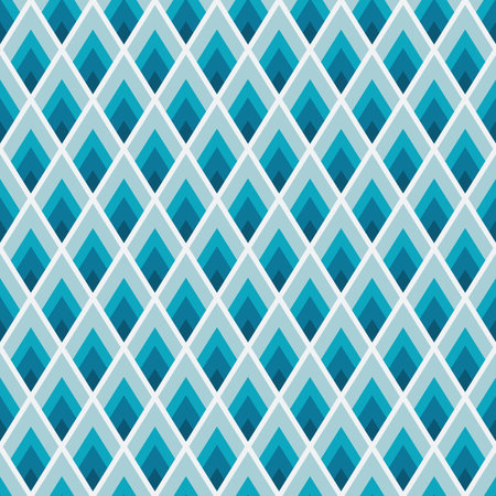 Seamless pattern with blue rhombuses. Vector illustration.の写真素材