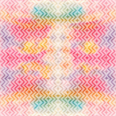 Seamless tie-dye pattern of indigo color on white silk. Hand painting fabrics - nodular batik. Shibori dyeing.の写真素材