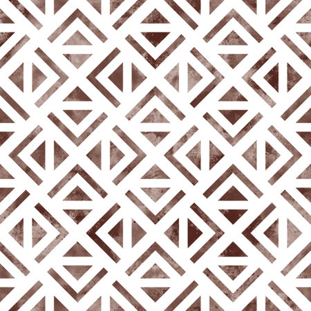 Seamless watercolor geometric pattern. Hand-drawn illustration.の写真素材