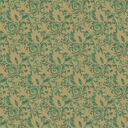 Seamless background pattern. Imitation of a damask wallpaper.の写真素材