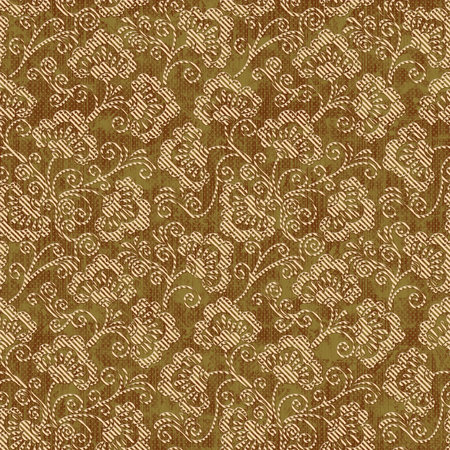 Seamless damask linen pattern background. Brown linen texture. Shabby chic style woven blur textile all over print.の写真素材
