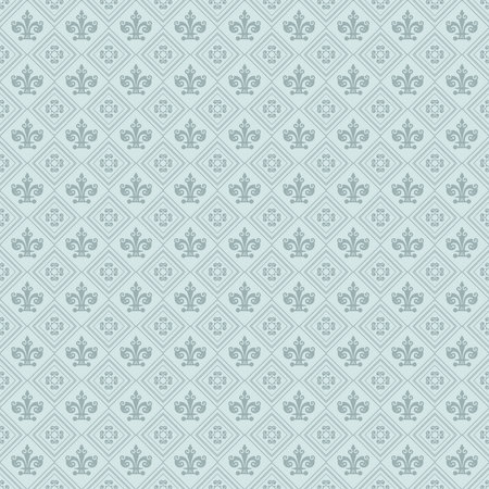Seamless pattern with royal lilies on light blue background.の写真素材