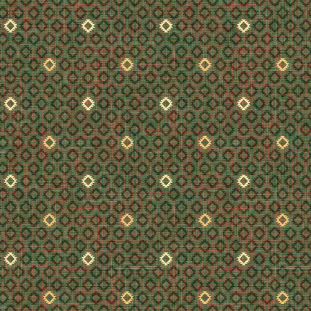 Seamless Repeatable Abstract Geometric Pattern in Beige, Green and Blackの写真素材