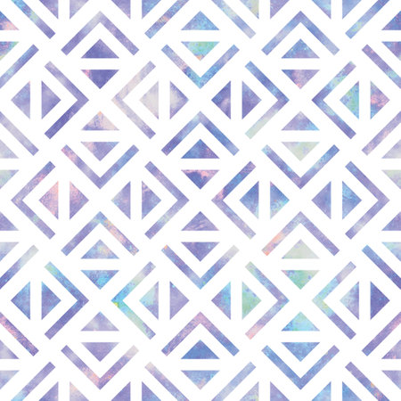 Seamless watercolor pattern with triangles. Hand-drawn illustration.の写真素材