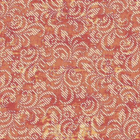 Vintage background with damask ornament. Seamless pattern.の写真素材