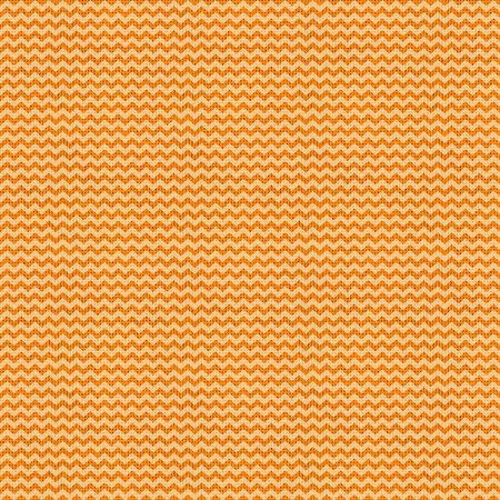 Seamless Knitted Pattern. Orange and White Color. Vector Illustrationの写真素材