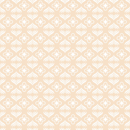 Seamless vector background. Modern geometric pattern with repeating elements. Light brown and white ornamentの写真素材