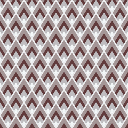 Seamless pattern with rhombuses in brown and white colorsの写真素材