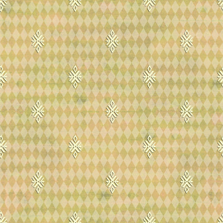 Seamless pattern with snowflakes on a beige backgroundの写真素材