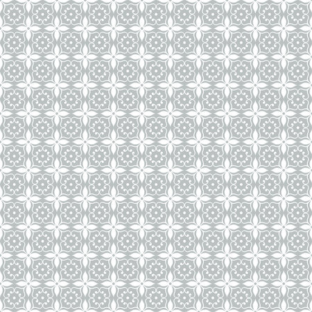Seamless vector background. Modern geometric pattern with repeating elements. White and grey ornamentの写真素材