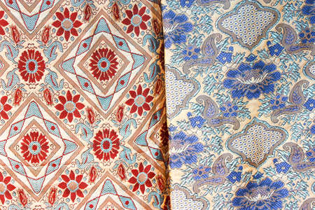 Colorful fablic surface close up