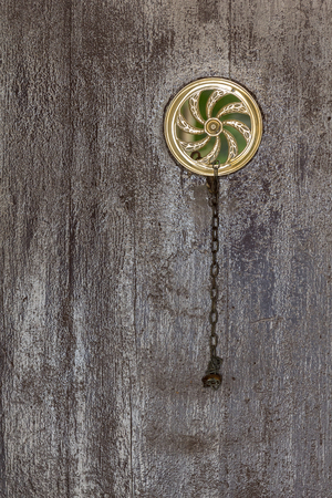 Wooden door vintage peepholeの写真素材