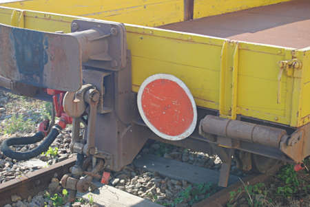 Yellow freight wagon - narrow track trains
