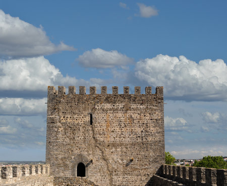 Medieval city walls of Leiria, Portugalの写真素材