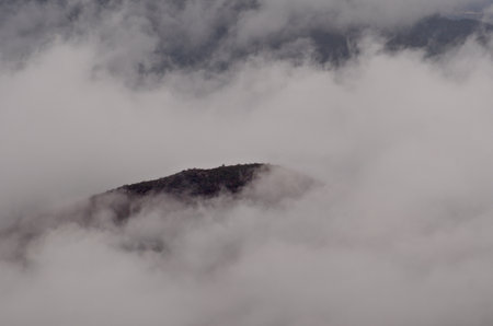 Mountains and clouds in the clouds, La Palma, Canary Islands, Spain
