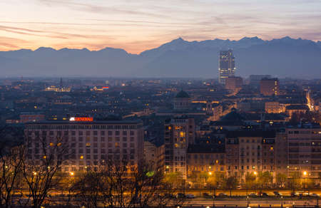 Turin cityscapeのeditorial素材