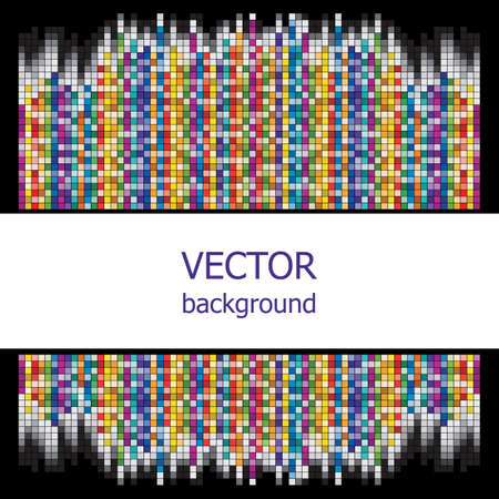 Vector background is of multicolored squares goes to the dark background.のイラスト素材