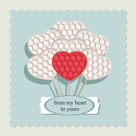 Valentines. Vector image. Greeting card.のイラスト素材
