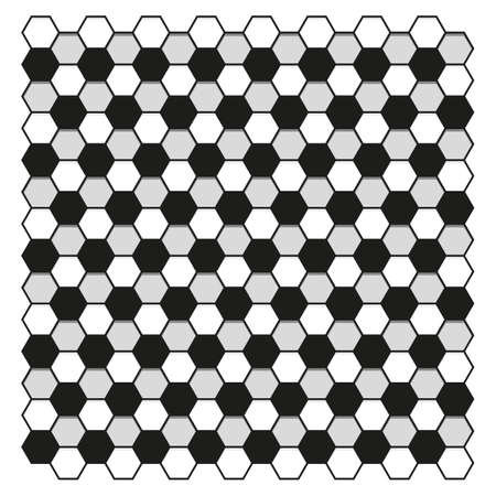 Ornament texture.Graphic design. Vector illustration of honeycomb black and white backgroundのイラスト素材