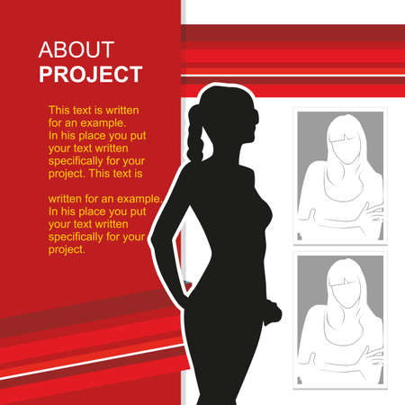 print template with photo insert. Portfolio. Graphic figure. Vector illustrationのイラスト素材