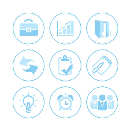 Icons for use with business ideasのイラスト素材