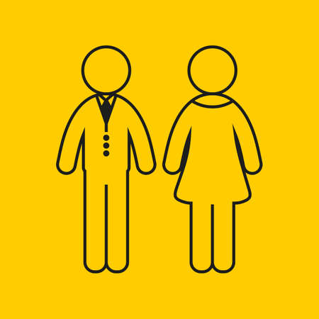 Man and  woman. Graphic design Vector symbol.のイラスト素材