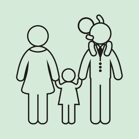Family Child man woman Vector character.のイラスト素材