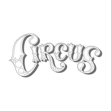Vector inscription of the word Circusのイラスト素材