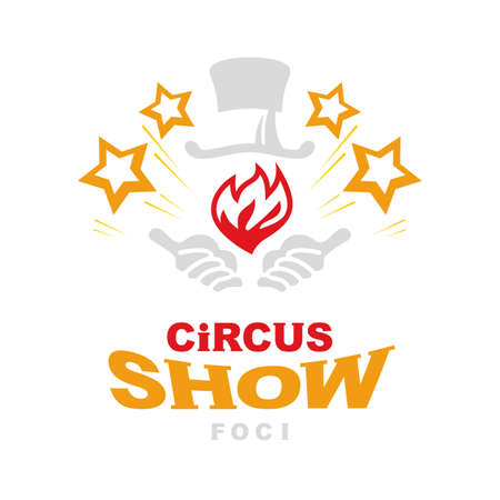 The fire in his hands, hat and fireworks.のイラスト素材