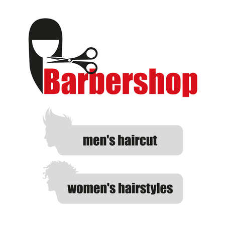 The haircut on the girl's hair.のイラスト素材