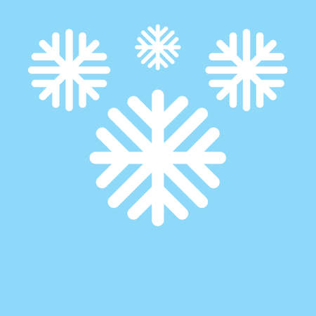 Vector illustration. White snowflakes on a blue background.のイラスト素材