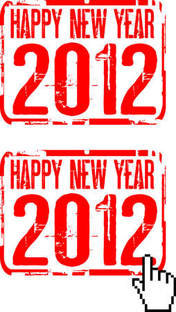 happy new year 2012のイラスト素材