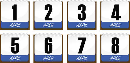 days of aprilのイラスト素材