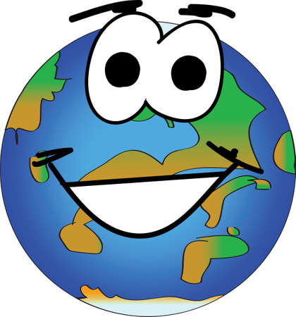 cartoon earthのイラスト素材