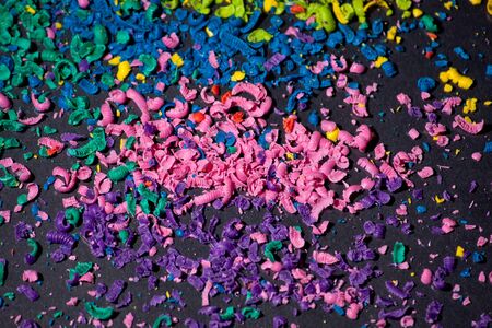 Sliced color pigment closeup photoの写真素材