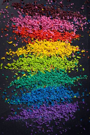Sliced color pigment closeup photoの写真素材